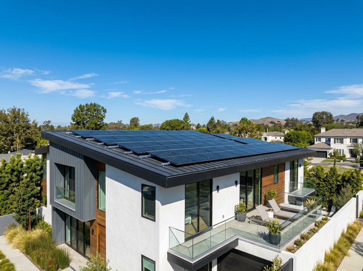 Residential Solar Panel Installation on Modern Home